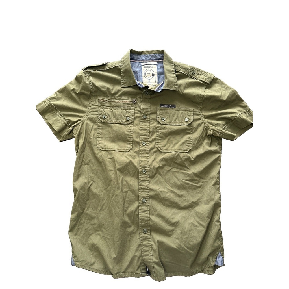 Vintage Diesel Superior Quality Military Button Shirt Slim Fit Size S/M